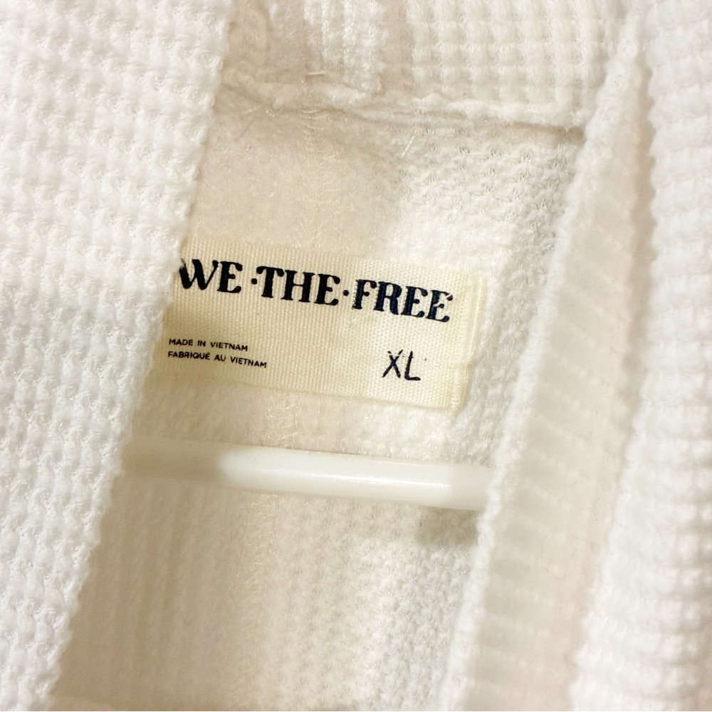 Free People We The Free White Highland Turtleneck Waffle Knit Thermal Size XL - Picture 4 of 6